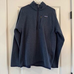 Patagonia Men's Quarter Zip Blue Sweater